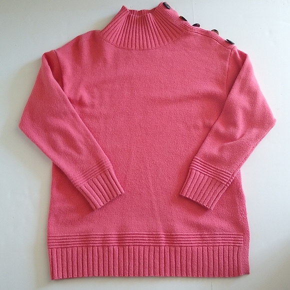 Anthropologie Margarita pink tunic mock neck sweater XS - Picture 2 of 11